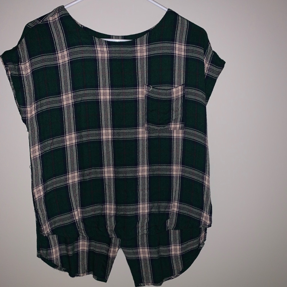plaid blouse